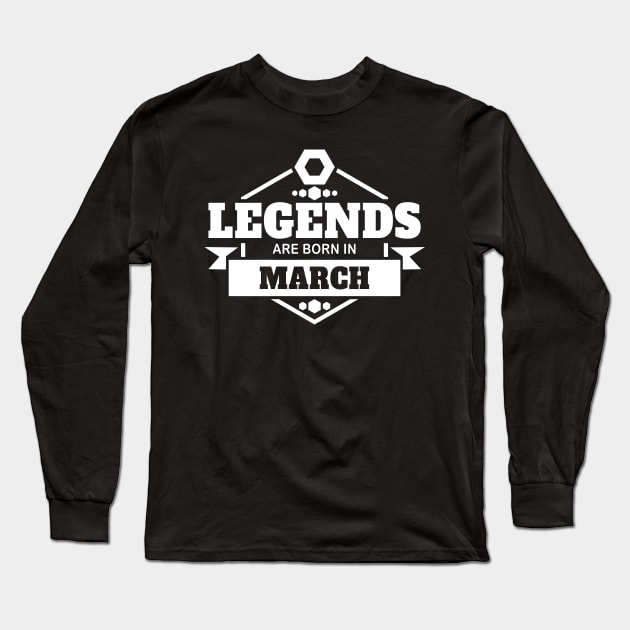 march birthday Long Sleeve T-Shirt by Circle Project